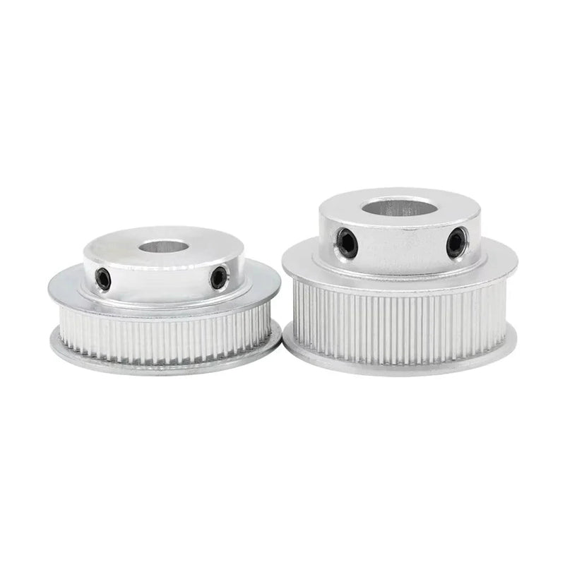 2GT / GT2 Timing Pulley – 40T–48T, Bore 5–15 mm, Aluminum, for 6/10 mm Belts