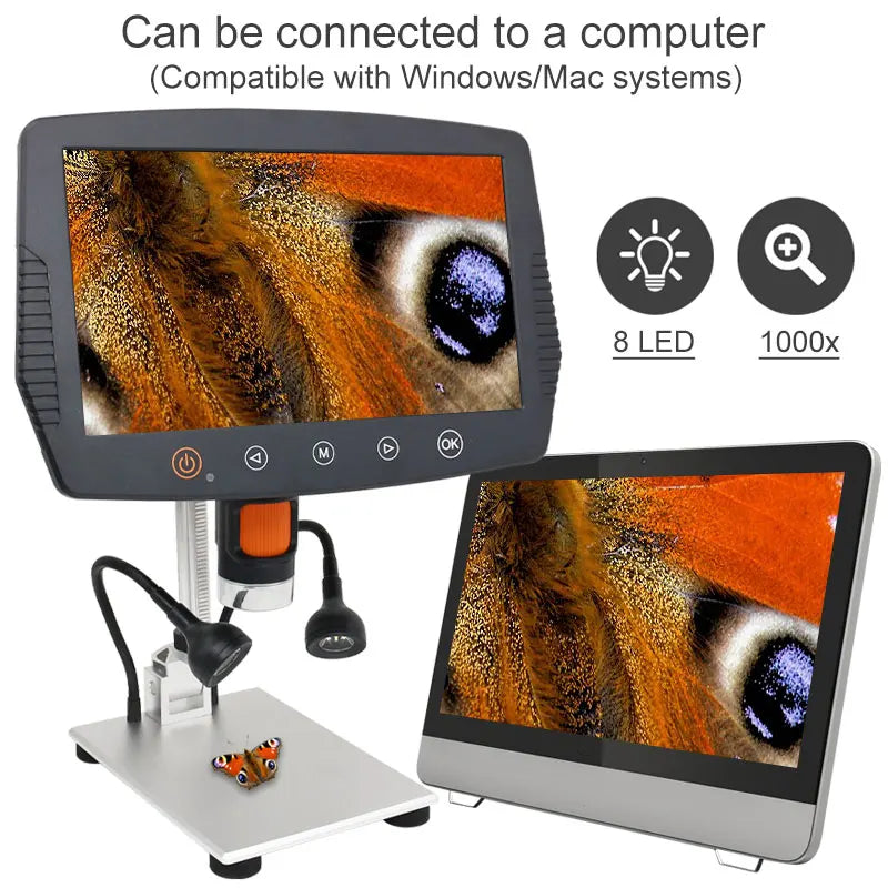 Microscopio Digital 1000X para soldadura, reparación de teléfonos, vídeo electrónico 