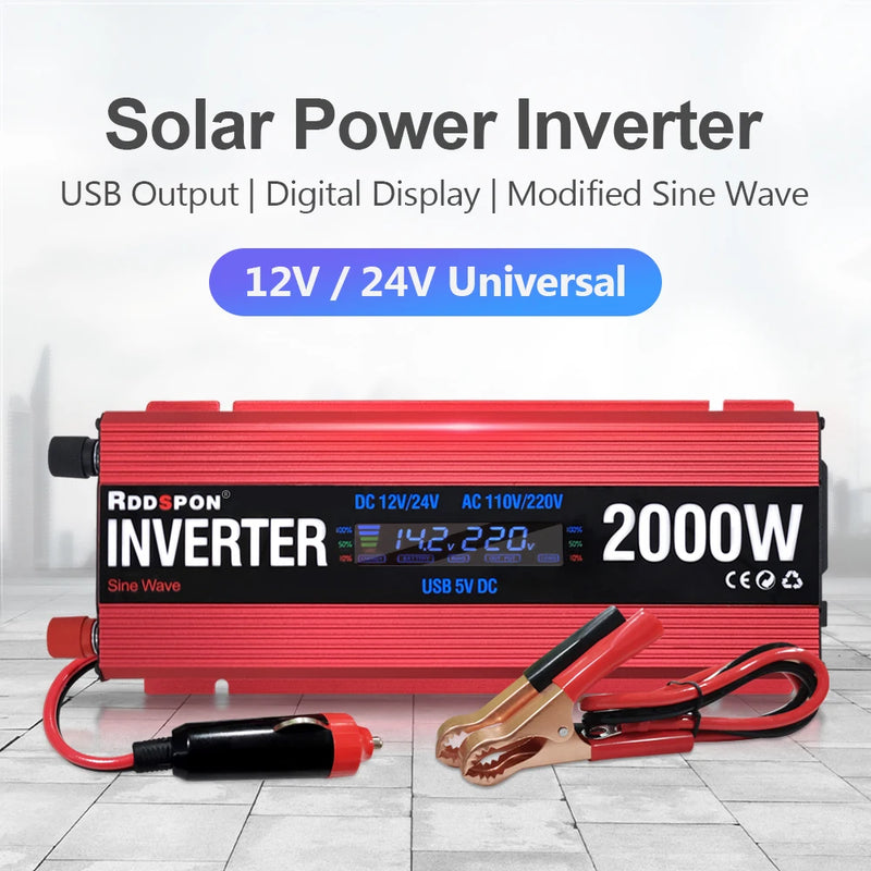Modified Sine Wave Inverter DC 12V/24V to 220V/110V