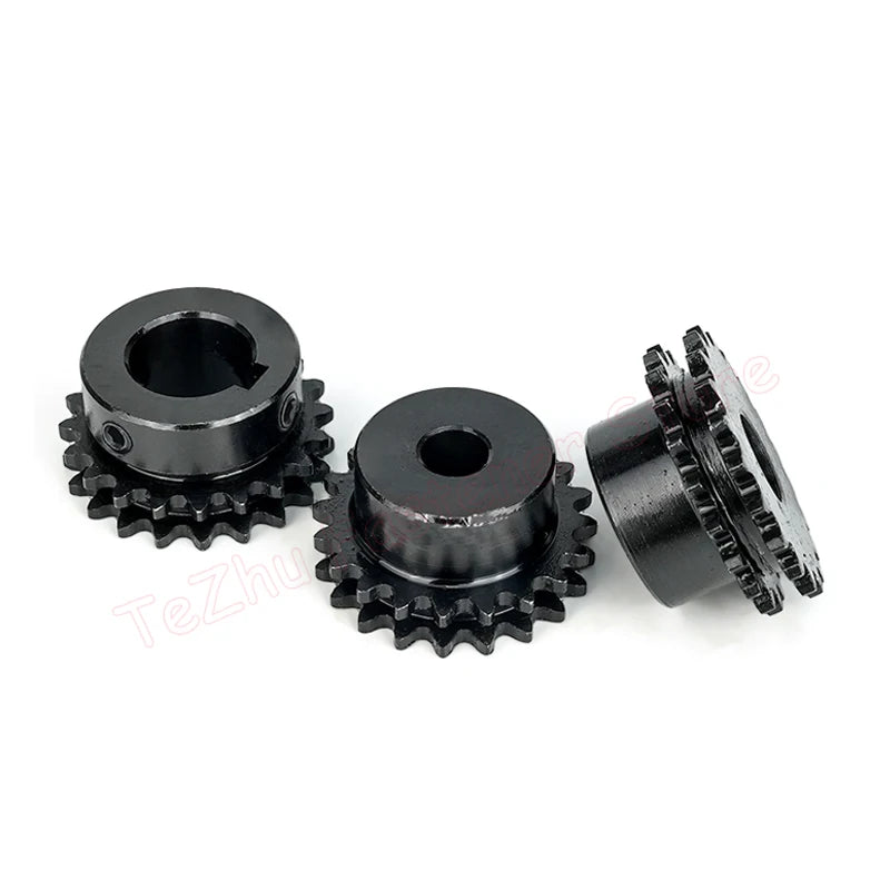 1 piñón de doble fila de 20 dientes 04C 25H para cadena de rodillos 20T 45# 