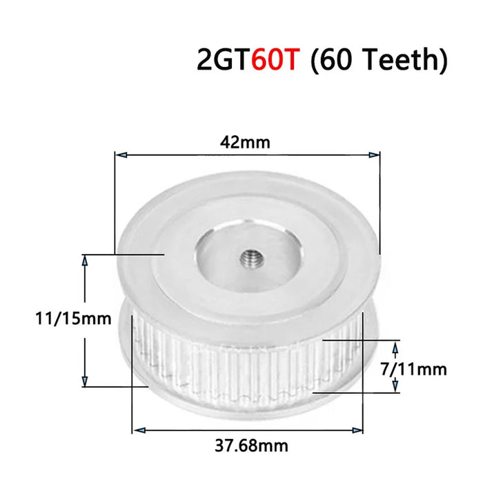 60 Teeth 2GT Timing Pulley – AF Type