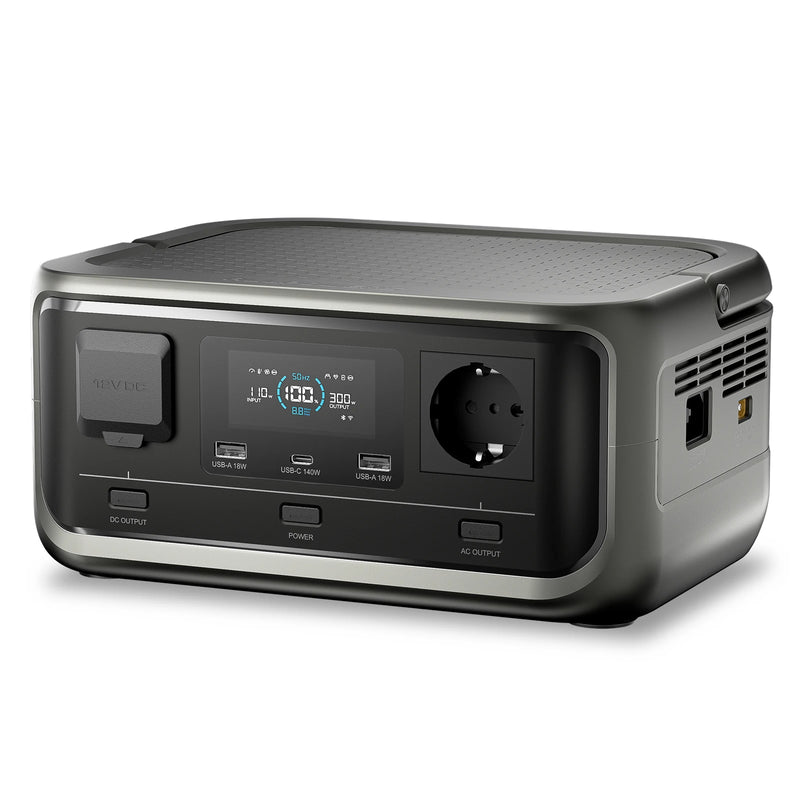 VOLIX P300 Portable Power Station 300W 256Wh LiFePO4 – Solar Generator with 100W USB-C PD & UPS