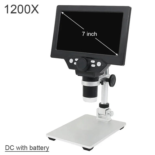 1600X 1200X 600X Microscopio digital USB portátil 9" 7" 4,3" vídeo LCD 
