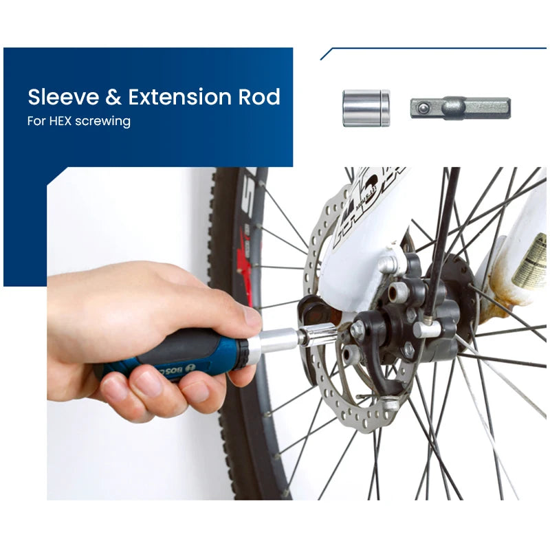 Bosch 38-Piece Ratchet Screwdriver Kit with Screwdriver Bits, Socket Set, and Flashlight