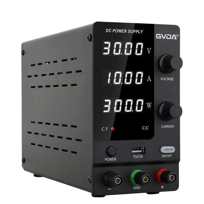 GVDA Adjustable DC Power Supply – Switchable Lab Power Source