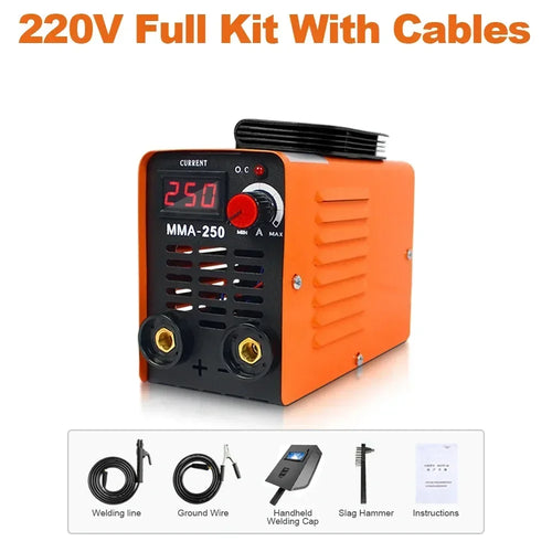 Portable ZX7 250A MMA Arc Welder Inverter Welding Machine 110V/220V