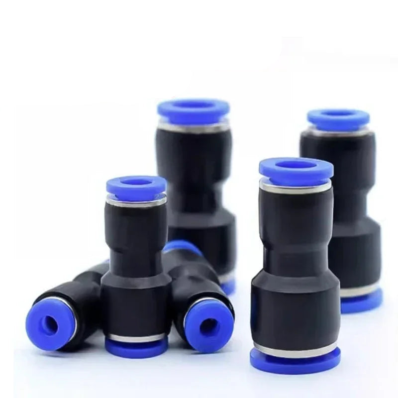 PU / PG Pneumatic Straight Connector – Equal & Reducing Push-In Fitting 4–16mm (50–1000PCS)