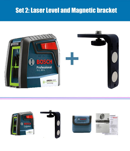 BOSCH Nivel Láser GLL30G Vertical Horizontal Luz Verde Alto 