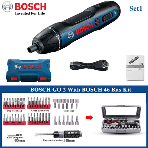 Bosch Go2 Electric Screwdriver Set 3.6V Rechargeable