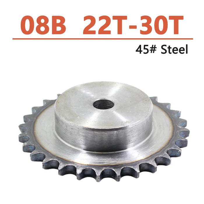 08B 22Teeth To 30Teeth Sprocket Wheel Chain Gear Industrial 45#