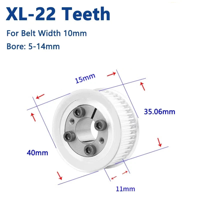 Buje sin llave de rueda síncrona 22T con funda de expansión XL de 22 dientes 