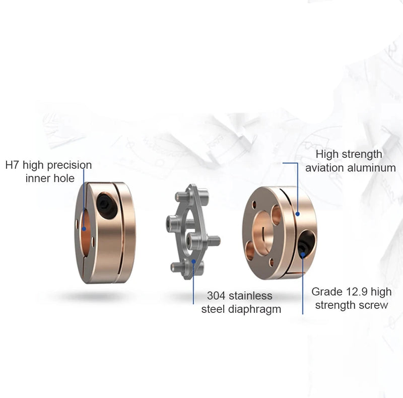 CNC Shaft Coupler D82L68 – Single Disc Flexible Aluminum Coupler (14x14 to 42x42)