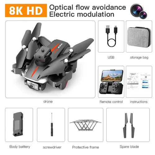 P11s RC Quadcopter - 8K Professional HD Dual Camera, 5G GPS, Obstacle Avoidance