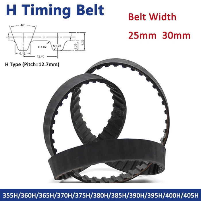 H Type Timing Belt Closed Synchronous Belt 355H to 405H