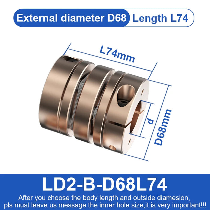 Industrial Disc Coupling D68L74mm High Precision Flex Disk