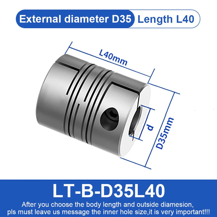 Parallel Line Coupling LT D35L40 - Motor Flexible Shaft Coupler