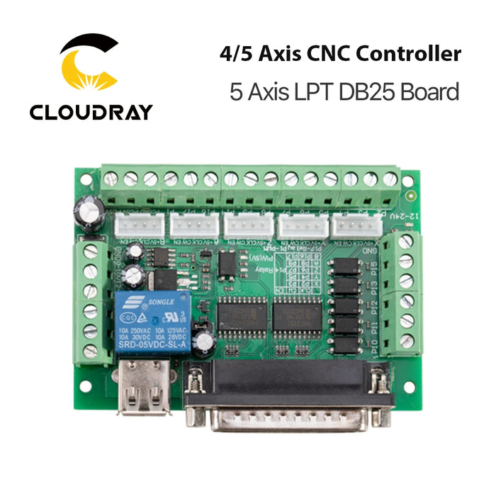 Cloudray CNC Controller Board 4 Axis USB Board/ 5 Axis LPT DB25 Board