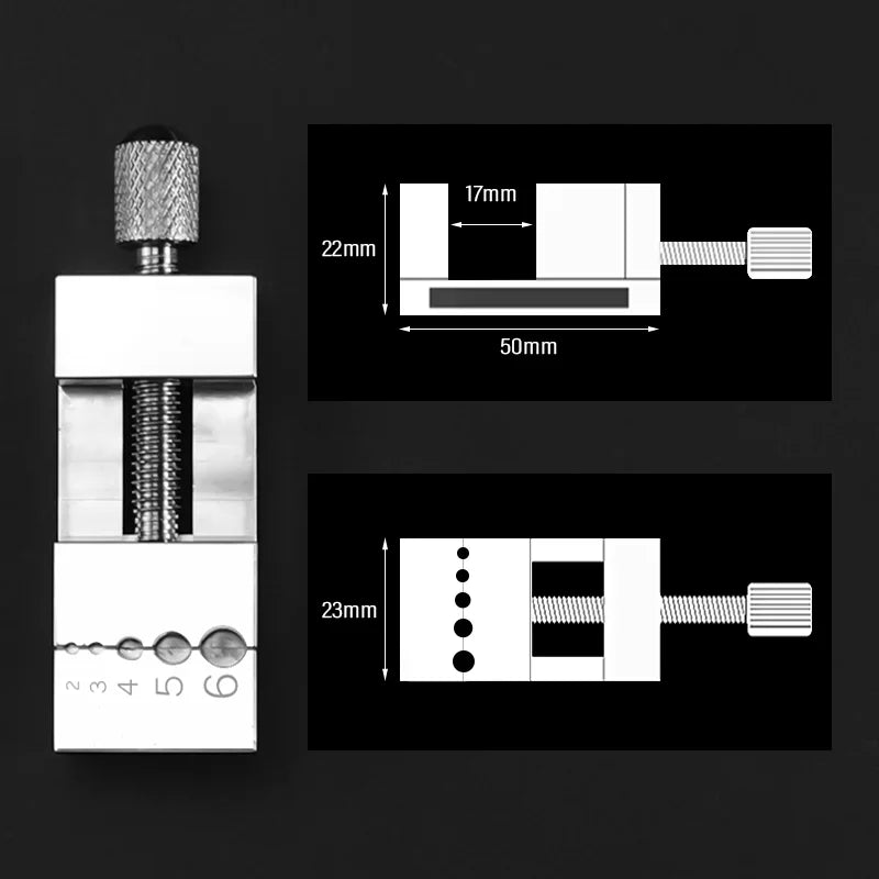 Mini Multi-Hole Bench Vise Stainless Steel – Precision Watch Repair Jewelry Electronics Clamp