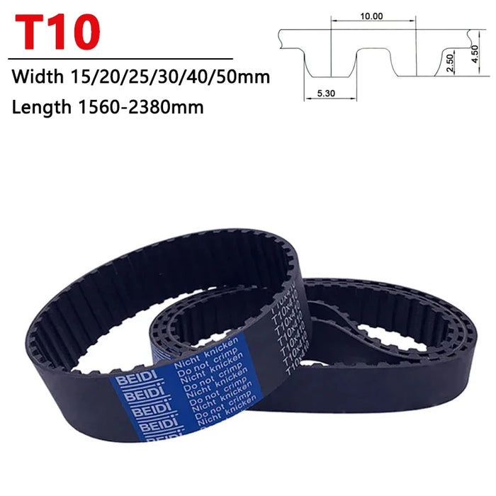 T10 Timing Belt – Length 1560 to 2380 mm