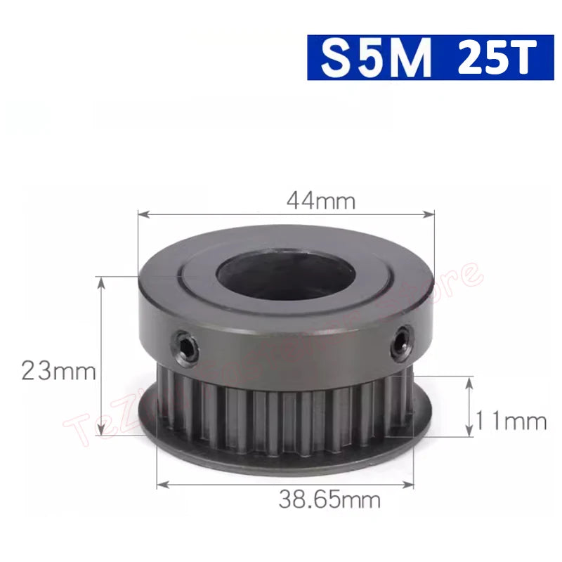 22 24 25 polea de distribución de dientes S5M 22T 24T 25T anodizado duro 