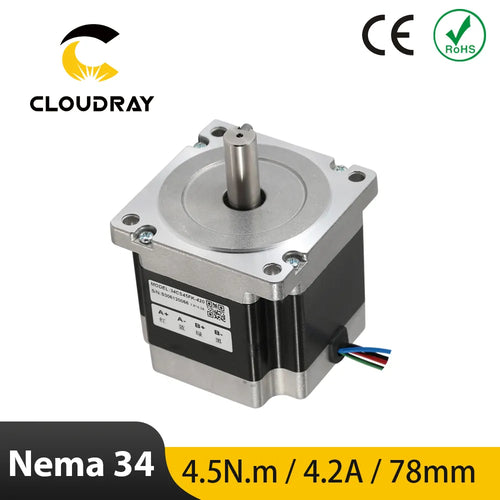 Nema 34 Stepper Motor 4.5N.m, 4.2A, 2-Phase (34CS45FK-420) - 4-Lead