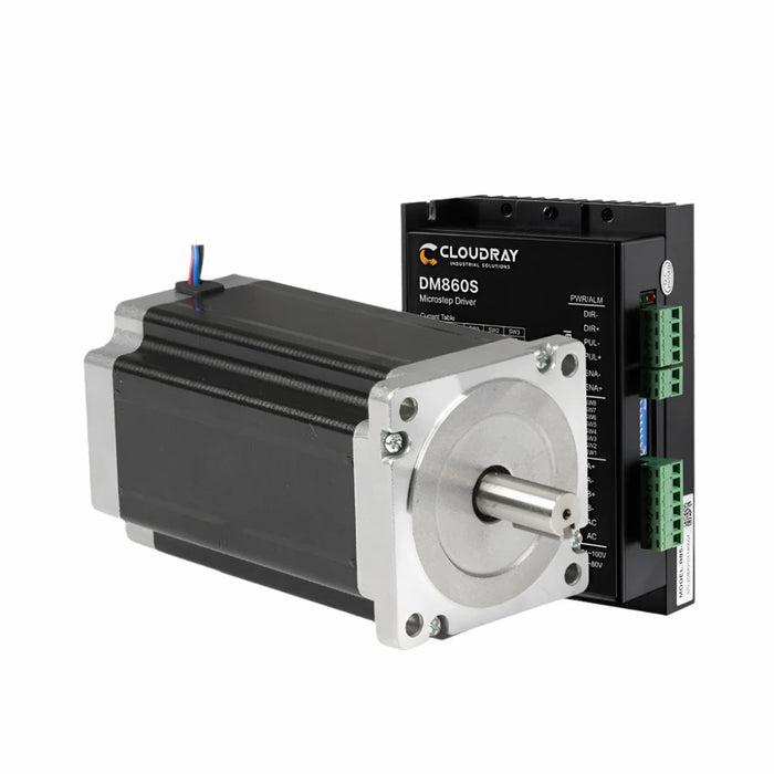 Cloudray Nema 34 Open Loop Stepper Motor Kit with 12N.m Torque and DM860S Driver - 6.0A