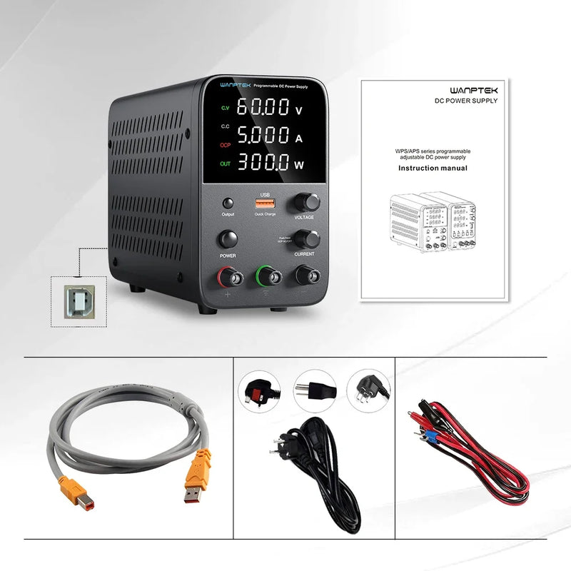 APS3010H / WPS3010H Adjustable DC Power Supply 30V 10A with USB Interface | Digital Lab Bench Power Supply with Memory Function