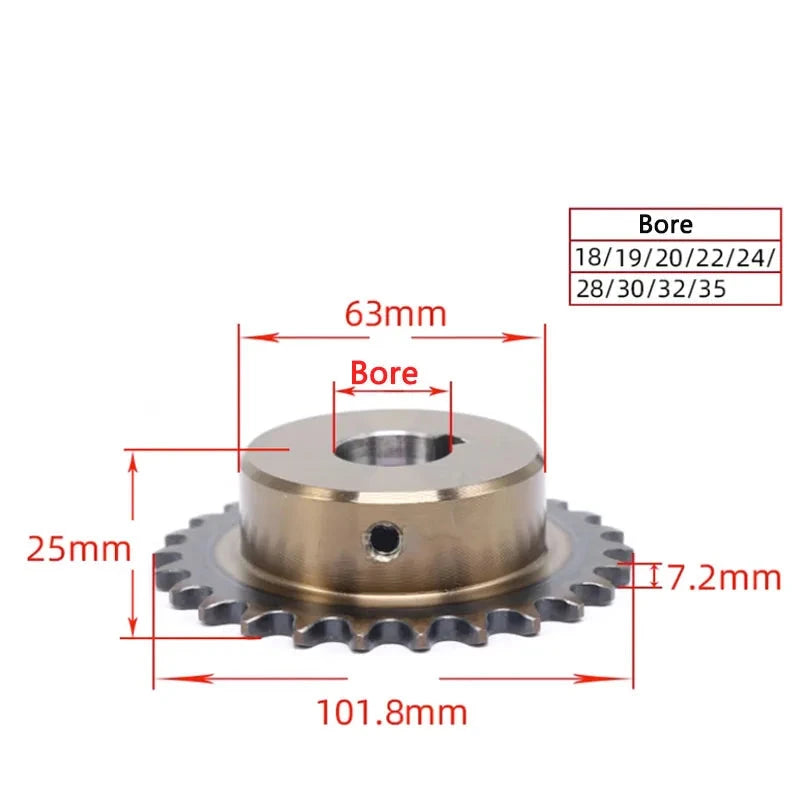 24T 08B Chain Gear 24 Teeth Precision Industrial Drive Sprocket