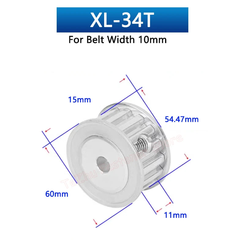 Polea de distribución 32T-38T XL 32 34 36 38 dientes síncrono de aluminio 