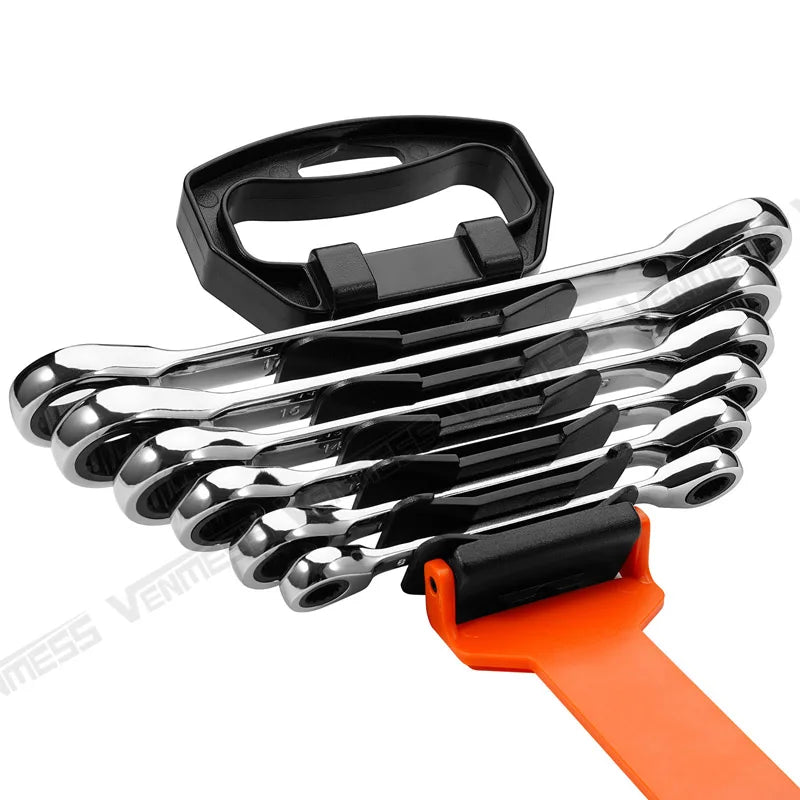 Double Box End Ratcheting Wrench set,Heavy Duty Cr-V Box Ratchet