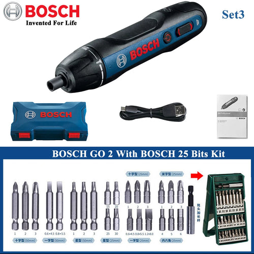 Bosch Go2 Electric Screwdriver Set 3.6V Rechargeable