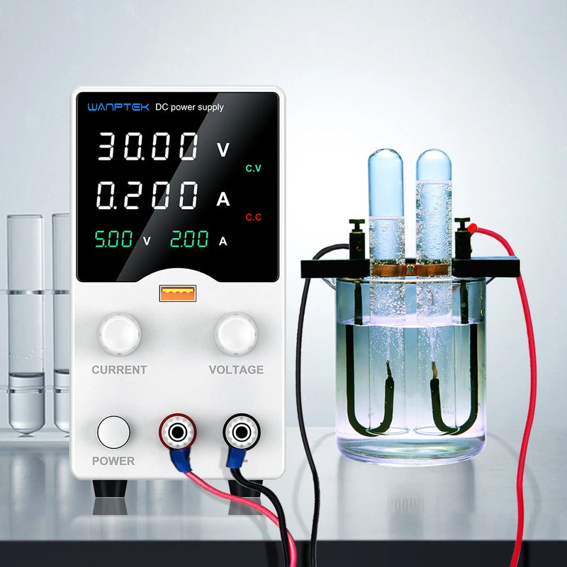 GA3010B Adjustable DC Bench Power Supply 32V 10A with USB Display – Digital Lab Voltage Regulator