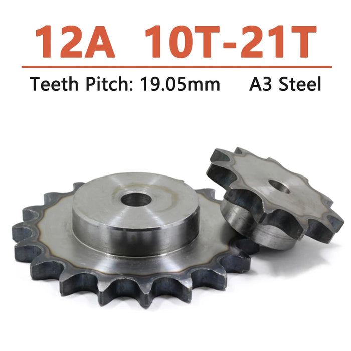 12A Chain Drive Step Sprocket – 10 Teeth to 21 Teeth A3 Steel Roller