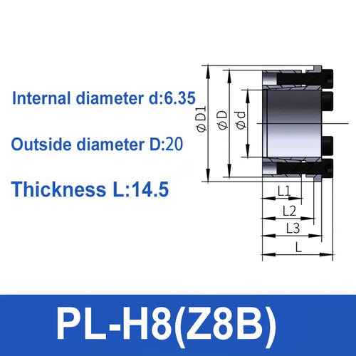 PL-H8-Z8B TYP Expansionshülse STK351 Spannungsfreie KL201 Buchse 