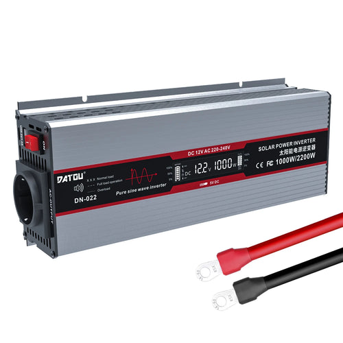 DATOU BOSS Pure Sine Wave Inverter – 12V DC to 220V AC, 1500W High-Efficiency Power Solution with Remote Control