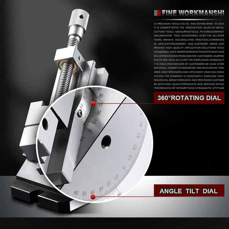 Universal Precision Vise 2" 3" – Tilting & Rotating Grinding Milling Vise