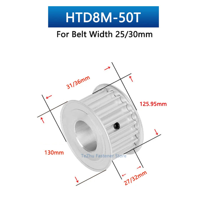 HTD 8M 50 60 polea de distribución de dientes 50T 60T HTD 8M rueda síncrona 