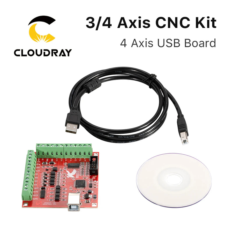 Cloudray 3/4 ejes CNC Kit Nema23 3.0Nm controlador de motor paso a paso USB LPT 