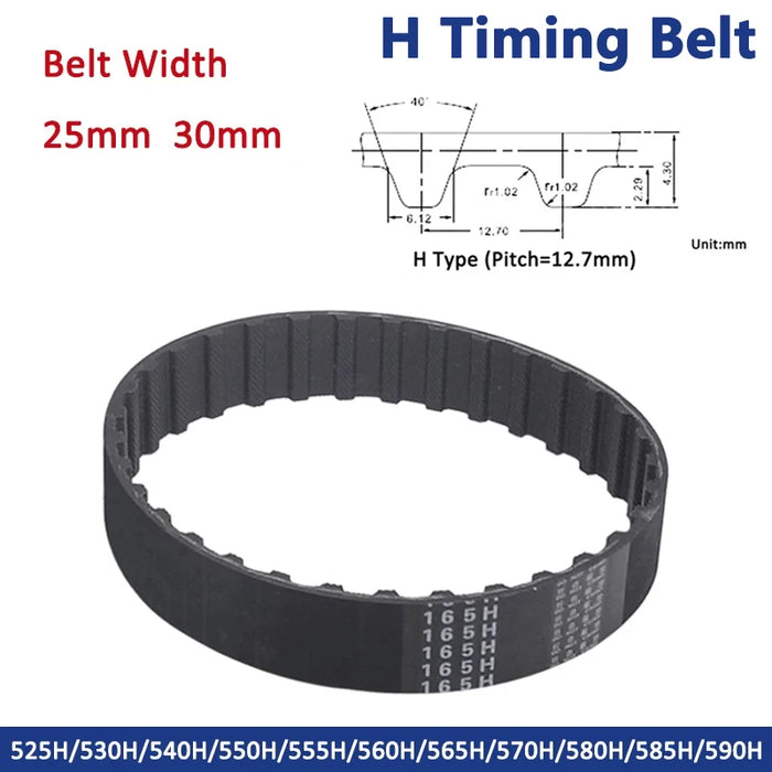 H Type Timing Belt Closed Synchronous Belt 525H to 590H