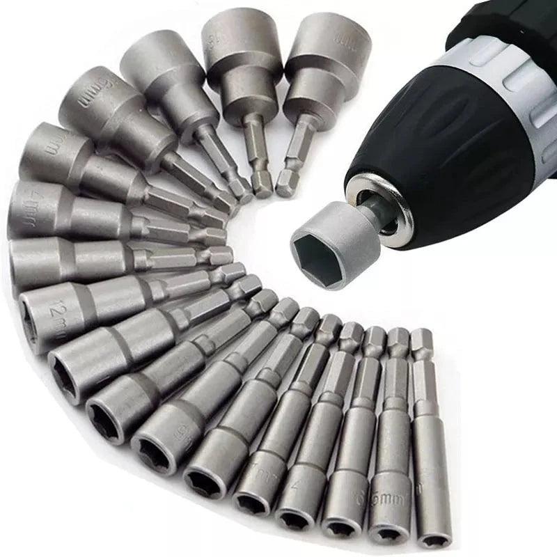 9 unids/set 5mm-13mm casquillos hexagonales boquillas juego de llaves para tuercas