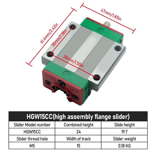 High-Precision Carriage Blocks - HGH & HGW Series for Linear Guide Rails