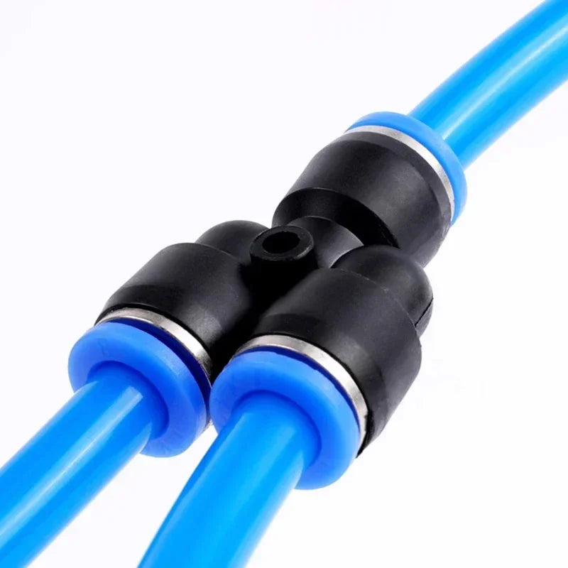 PY Series Pneumatic Y-Type 3-Way Quick Connector 4–14mm | Push-In Air Pipe Fitting (50–1000 PCS)