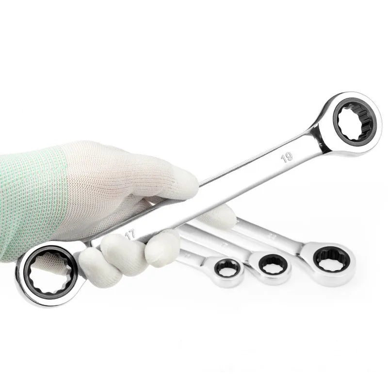 Double Head Ring Ratchet Wrench 8/9/10/11/12/13/14/15/16/17/18/19mm