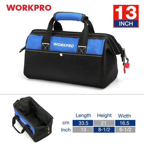 WORKPRO-Bolso para herramientas, bolsa para electricista, organizadores de herramientas, resistente al agua