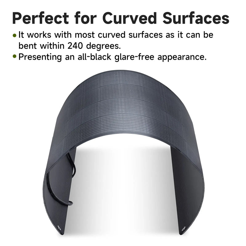 Flexible Solar Panel 100W 200W – Monocrystalline ETFE 25% Efficiency Bendable Solar Panel for RV Boat Roof
