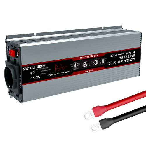 Pure Sine Wave Inverter – 12V DC to 220V AC, 1500W High-Efficiency Power Solution with Remote Control