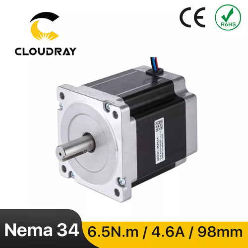 Nema 34 Stepper Motor - 98mm, 6.5N.m, 4.6A, Key and Tap Shaft