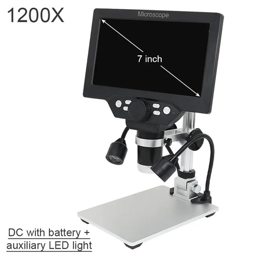 1600X 1200X 600X Microscopio digital USB portátil 9" 7" 4,3" vídeo LCD 