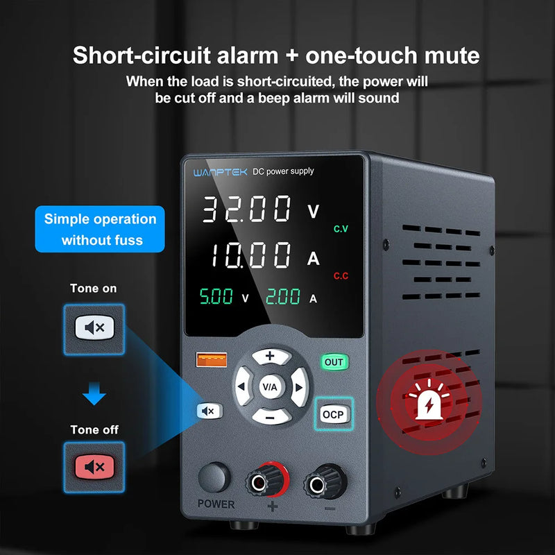 Adjustable DC Bench Power Supply 30V 10A / 60V 5A Digital Lab Voltage Regulator APS3010H