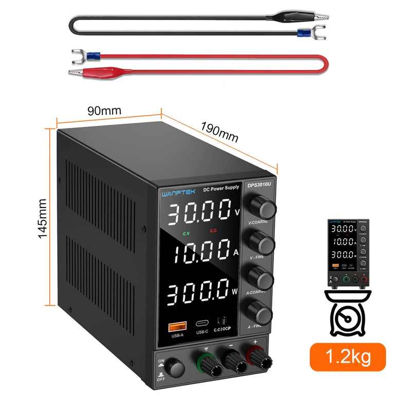 Adjustable DC Bench Power Supply 30V 5A–10A USB Display Lab Voltage Regulator (GA3010H / DPS3010U)